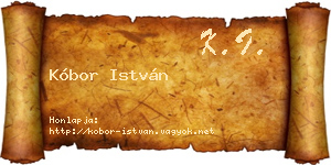 Kóbor István névjegykártya